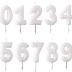 Glittrig Sifferljus Vit (Siffra (0))