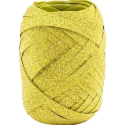 Glittrigt Presentsnöre Guld Deluxe