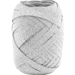 Glittrigt Presentsnöre Silver Deluxe