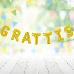 Grattis Bokstavsballonger Guld