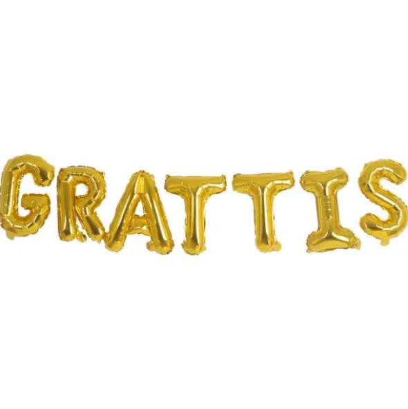 Grattis Folieballonger Guld