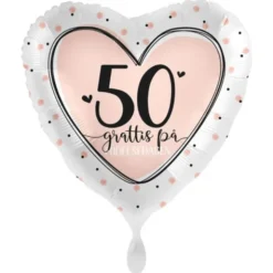 Grattis 50 År Ballong Lovely Birthday