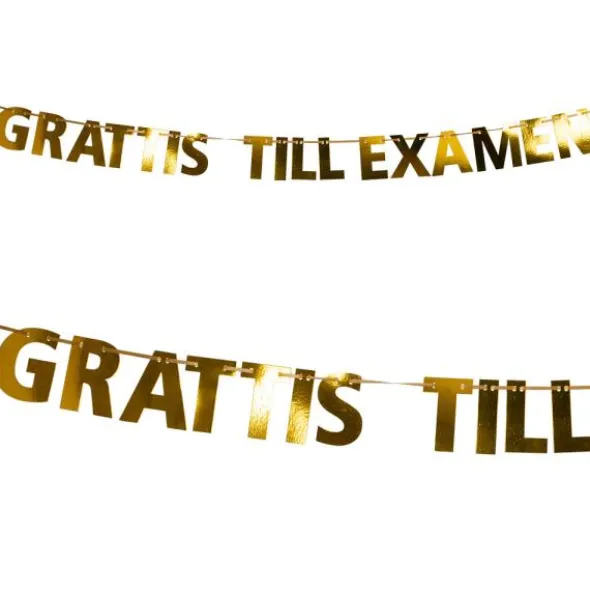 Grattis Till Examen Girlang Guld