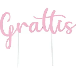 Grattis Tårtdekoration Rosa