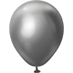 Grå Mini Chrome Ballonger Space Grey (25-pack)