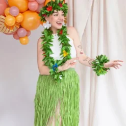 Grön Hawaii Hula Kjol 77 cm