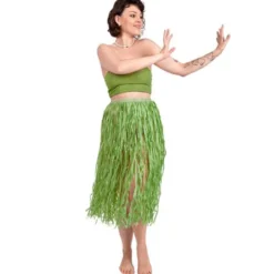 Grön Hawaii Hula Kjol 77 cm