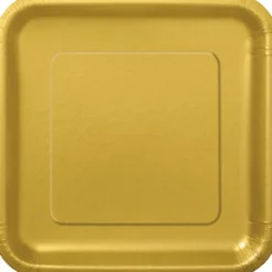 Guld Assietter Fyrkantiga