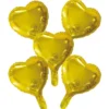 Guld Hjärtballonger Folie 5-pack