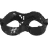 Halvmask med Paljetter Svart