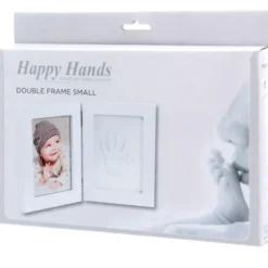 Hand- & Fotavtryck Vit Dubbelram
