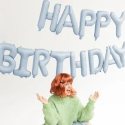 Happy Birthday Ballonggirlang Blå