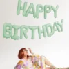 Happy Birthday Ballonggirlang Grön