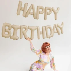 Happy Birthday Ballonggirlang Beige