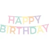 Happy Birthday Bokstavsgirlang Ljus Pastell