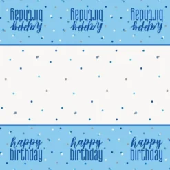 Happy Birthday Bordsduk Blå