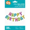 Happy Birthday Flerfärgade Bokstavsballonger