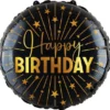 Happy Birthday Folieballong med Stjärnor
