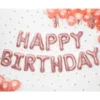 Happy Birthday Folieballonger Roséguld