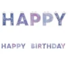 Happy Birthday Girlang Blå & Rosa