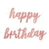 Happy Birthday Girlang Holografisk Roséguld