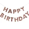 Happy Birthday Girlang med Fransar Roséguld