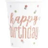 Happy Birthday Muggar Vit & Roséguld