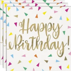 Happy Birthday Servetter Konfetti