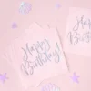 Happy Birthday Servetter Ljusrosa