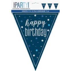 Happy Birthday Vimpelgirlang Mörkblå 2,74 m