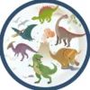 Happy Dinosaur Pappersasietter