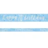 Happy 70th Birthday Banderoll Blå & Silver