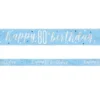 Happy 80th Birthday Banderoll Blå & Silver