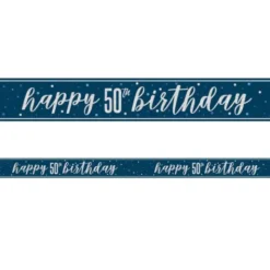 Happy 50th Birthday Girlang Mörkblå 2,74 m