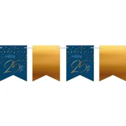 Happy 25th Girlang Mörkblå & Guld