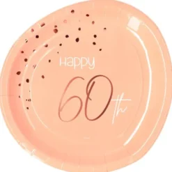 Happy 60th Tallrikar Ljusrosa