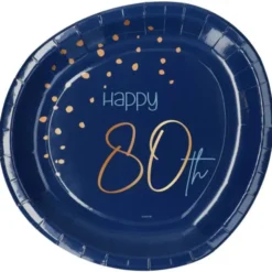 Happy 80th Tallrikar Mörkblå