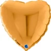 Hjärta Folieballong Guld