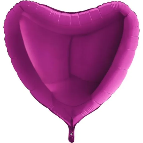 Hjärtballong Folie Magenta