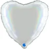 Hjärtballong Holografisk Platinum Pure