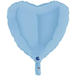Hjärtballong Matt Pastellblå 46 cm