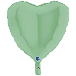 Hjärtballong Matt Pastellgrön 46 cm