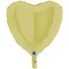 Hjärtballong Matt Pastellgul 46 cm