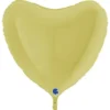 Hjärtballong Matt Pastellgul 91 cm