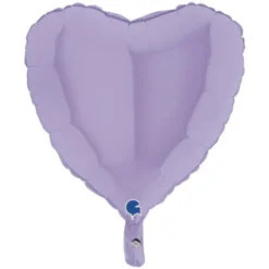 Hjärtballong Matt Pastell Lila 46 cm