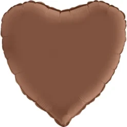 Hjärtballong Satin Brun