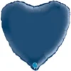 Hjärtballong Satin Navy Blå