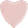 Hjärtballong Satin Pastellrosa
