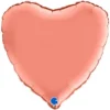 Hjärtballong Satin Roséguld