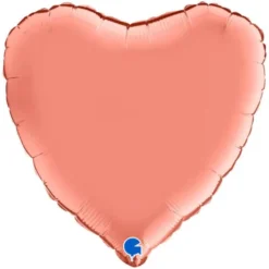 Hjärtballong Satin Roséguld